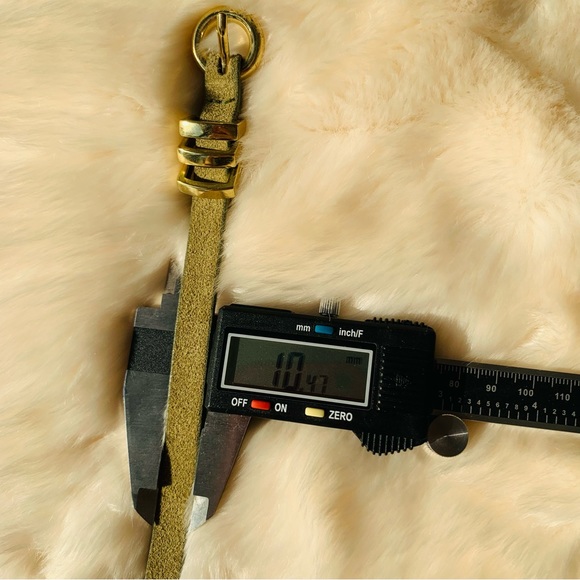 Free People Inversed Genuine Leather Skinny-Skinny Long Green Suede Belts - Picture 3 of 15